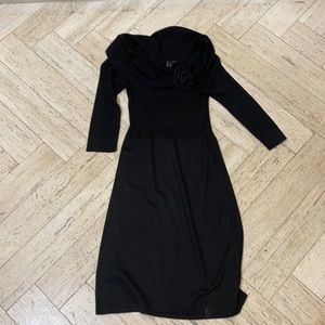 black sweater dress